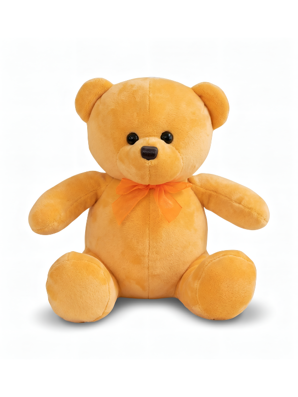 Teddy Bear –  Premium Yellow Stuffed Animal 7-Inch Cuddly Plush with Decorative Orange Ribbon ST14705