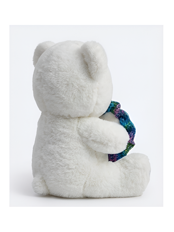 Teddy Bear with Glitter Heart - Soft White Stuffed Animal 8 Inch Perfect Gift for Kids and Toddlers ST16671