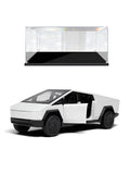 Tesla Cybertruck 1:32 Scale Die-Cast Model Car with Acrylic Display Case – Silver Collectible MD31