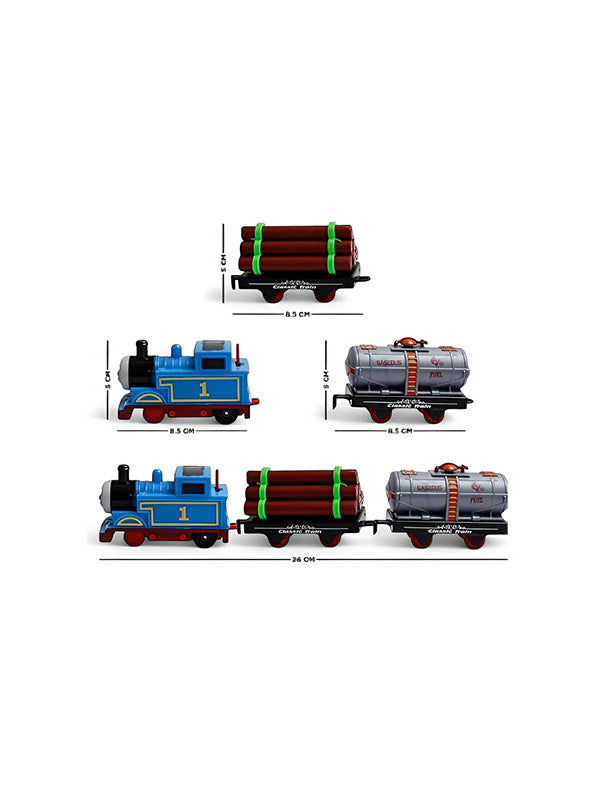 Thomas Cartoon Train Set for Kids - 11 Pc Track Combo | Fun Toy Train Set (TV-N-24)