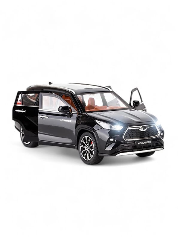 Toyota Highlander Model Metal Diecast Car 1:24 Scale - Black (TV-S-24) - Toyloft