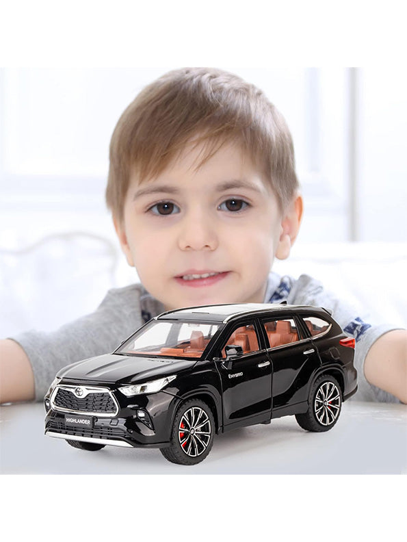 Toyota Highlander Model Metal Diecast Car 1:24 Scale - Black (TV-S-24) - Toyloft