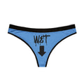 Trendy Women's Thongs - Stylish Blue Underwear with Graphic Designs