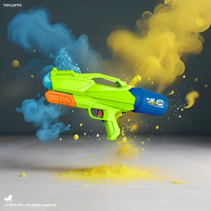 TsunamiForce 50 – Ultra-Powerful High-Capacity Nozzle Water Blaster for Holi, Beach Battles & Summer Pool Play - Green.