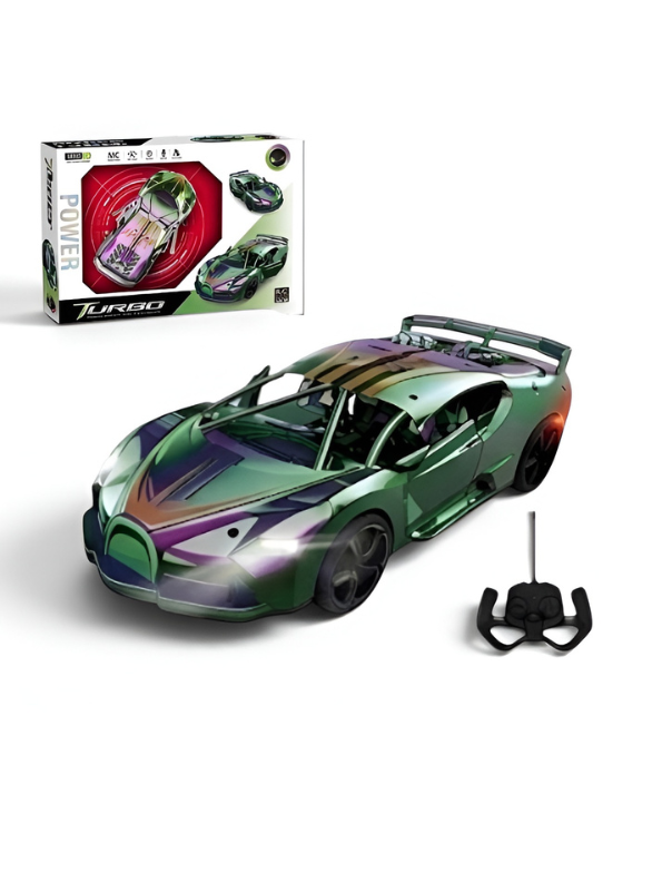 Turbo 4-Channel Remote Control Car Rechargeable RC Supercar Toy with Openable Doors TV7255.