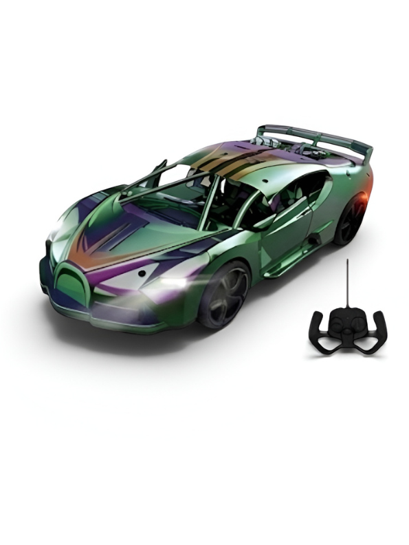 Turbo 4-Channel Remote Control Car Rechargeable RC Supercar Toy with Openable Doors TV7255.