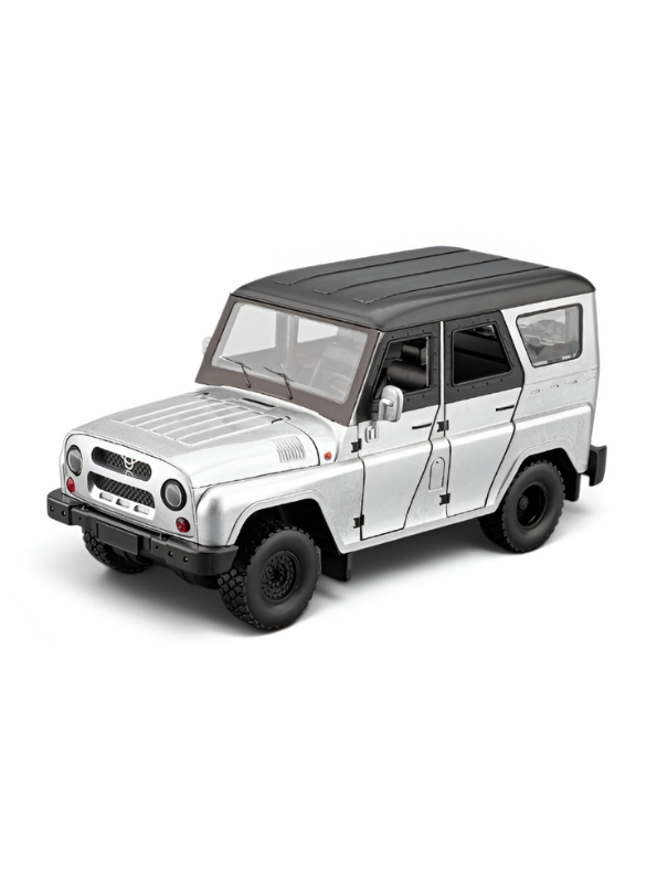 UAZ Hunter Diecast Alloy Metal Model Car SUV – 1:18 Scale Interactive Features with Lights & Sound, Opening Doors & Hood, Black TV6153