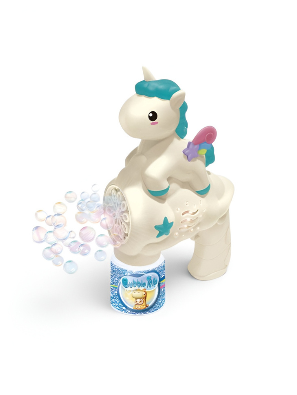 Unicorn Bubble Machine Gun Toy – Automatic Bubble Maker Blaster LMI16591.