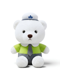 Uniformed White Bear Plush Toy - 8" Soft Officer Teddy Bear Stuffed Animal For Kids ST13210