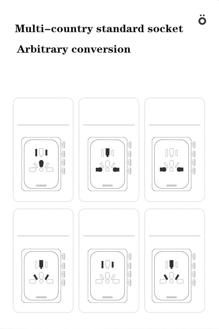 Universal Travel Adapter With USB and Type c
