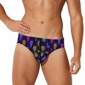 Upside Down Pineapple Neon Silk Men’s Brief Underwear