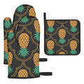 Upside Down Pineapple Oven Mitts and Pot Holders Sets (3pcs)