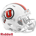 Utah Utes Helmet Riddell Replica Mini Speed Style White-0