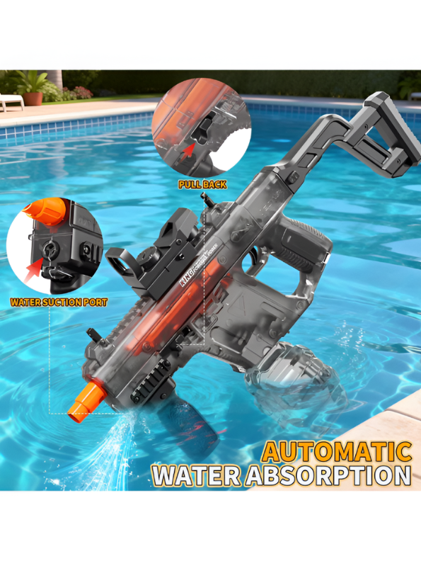 Vector Electric Automatic Water Blaster Gun Toy for Kids & Adults | Rechargeable High Pressure Water Shooter LMI16801
