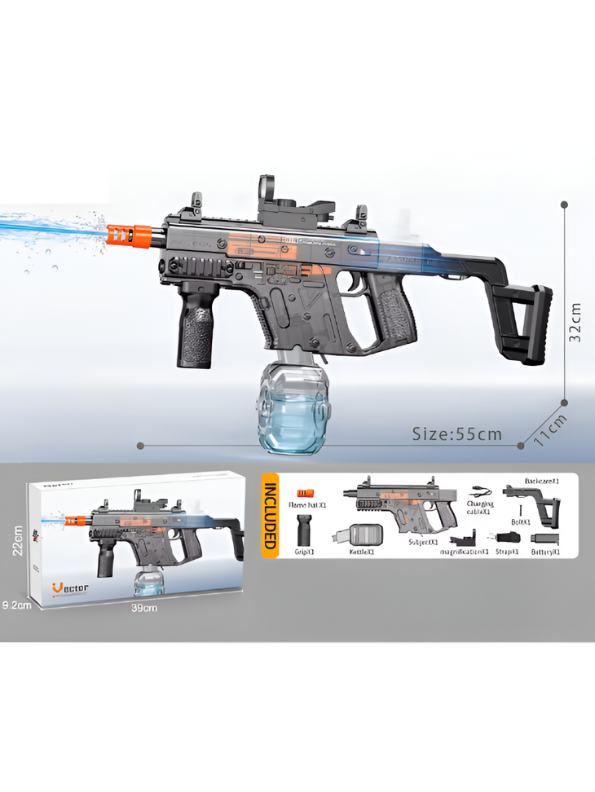 Vector Electric Automatic Water Blaster Gun Toy for Kids & Adults | Rechargeable High Pressure Water Shooter LMI16801
