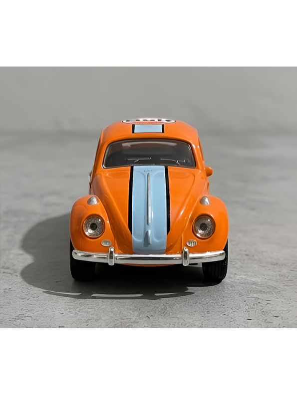 Vintage Volkswagen Beetle Diecast Model Car 1:36 Gulf Racing Livery Collectible Metal Miniature TV7260