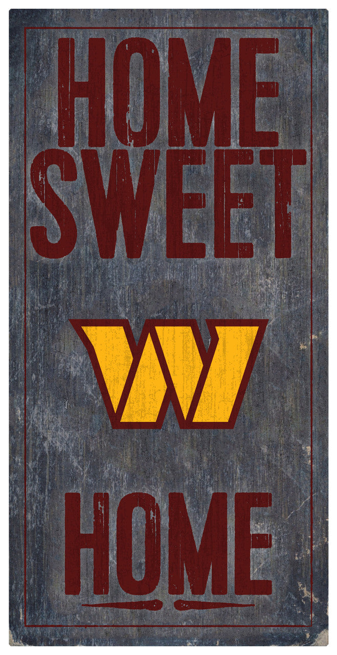 Washington Commanders Sign Wood 6x12 Home Sweet Home Design-0