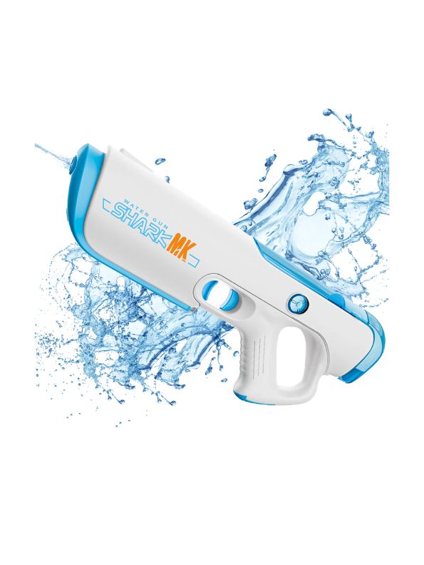 White - AquaPulse X1 Automatic Filling Water Gun Pichkari – Rechargeable High-Pressure Pulse Water Blaster for Adults