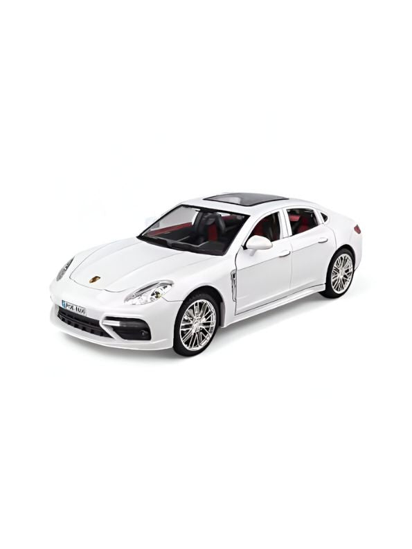 White - Porsche Panamera – Diecast Alloy Sports Car | Miniature Toy with Openable Doors for Kids & Collectors - Scale 1:18 LMI15142.