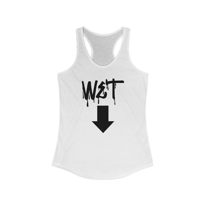 Women's Racerback Tank Top - 'Wet' Design, Summer Essentials, Casual Wear, Workout Gear, Gift for Her