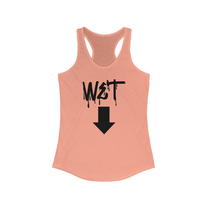 Women's Racerback Tank Top - 'Wet' Design, Summer Essentials, Casual Wear, Workout Gear, Gift for Her