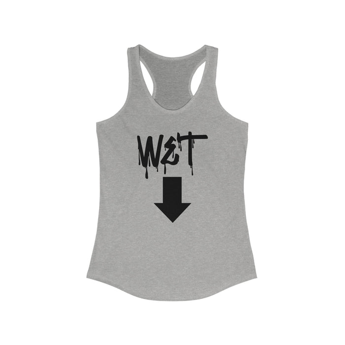 Women's Racerback Tank Top - 'Wet' Design, Summer Essentials, Casual Wear, Workout Gear, Gift for Her