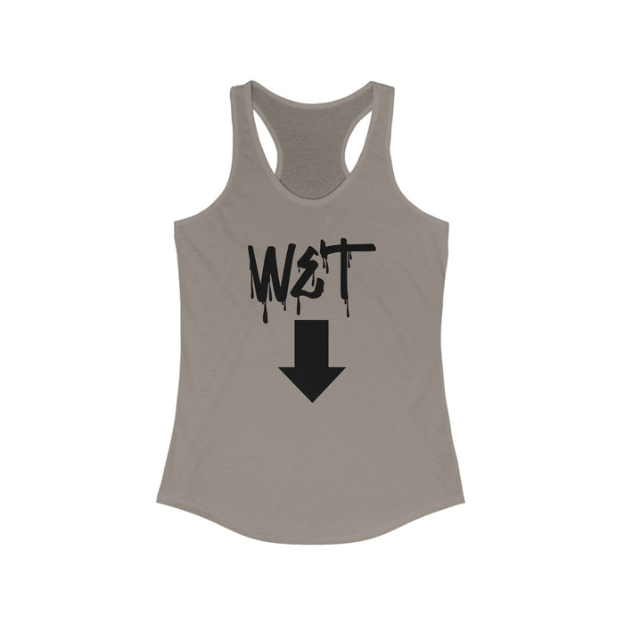 Women's Racerback Tank Top - 'Wet' Design, Summer Essentials, Casual Wear, Workout Gear, Gift for Her