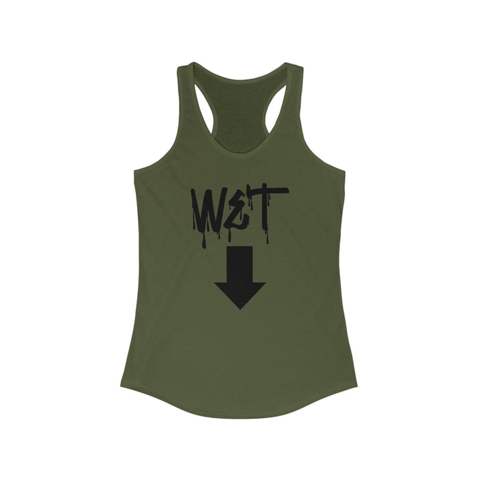 Women's Racerback Tank Top - 'Wet' Design, Summer Essentials, Casual Wear, Workout Gear, Gift for Her