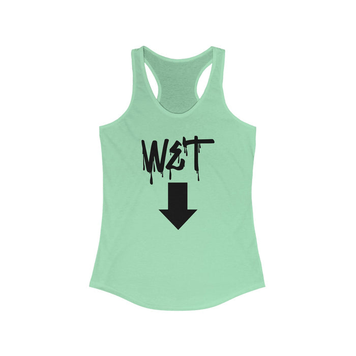 Women's Racerback Tank Top - 'Wet' Design, Summer Essentials, Casual Wear, Workout Gear, Gift for Her