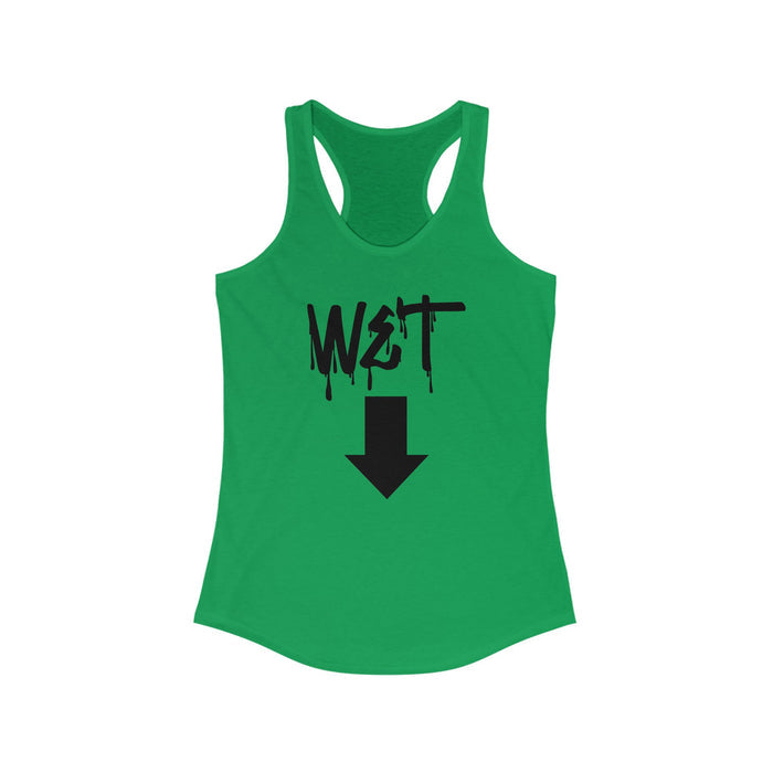 Women's Racerback Tank Top - 'Wet' Design, Summer Essentials, Casual Wear, Workout Gear, Gift for Her