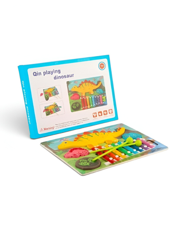 Wooden Dinosaur Xylophone Musical Toy & Peg Puzzle TV7049.