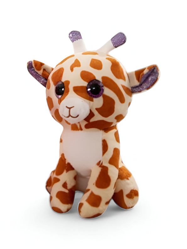 Yellow - Glitter-Eyed Giraffe Plush Toy - 7 Inch Stuffed Soft Toy Animal for Kids ST11913