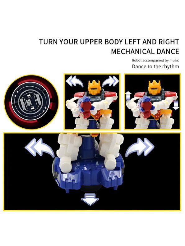 Yellow - RoboGladiator - Mini Mecha Warrior Robot Toy | Intelligent Design, Lights & Music, Dancing & Rotating Action for Kids - MS13964.
