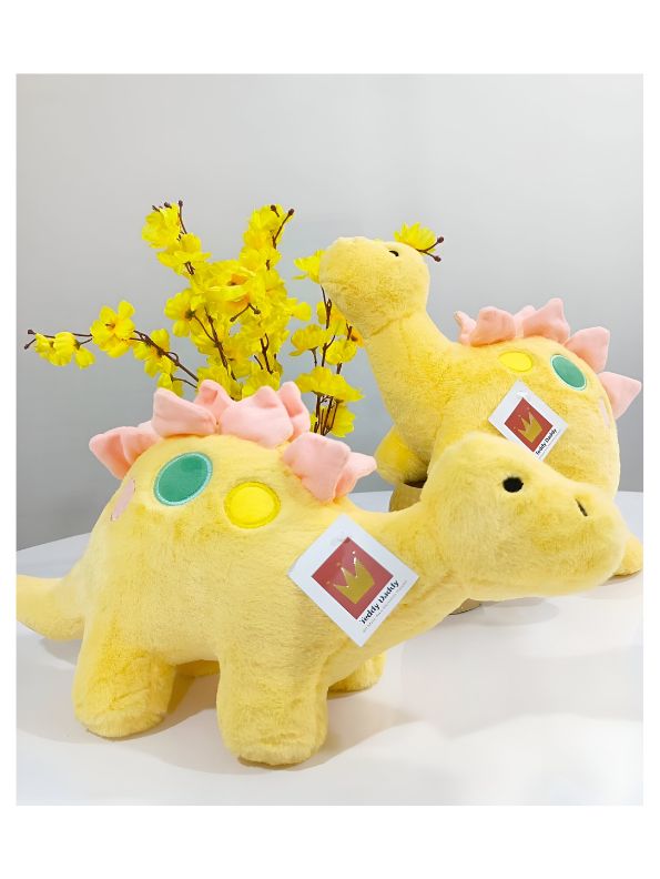 Yellow - Tyra Dragon - Premium Ultra-Soft Stuffed Plush Toy for Kids and Elegant Home Décor | 10 inches - MS14505.