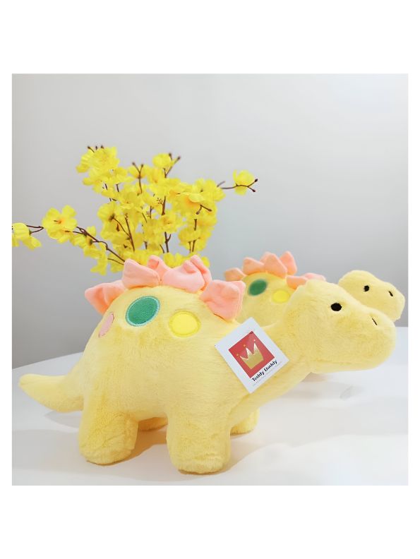 Yellow - Tyra Dragon - Premium Ultra-Soft Stuffed Plush Toy for Kids and Elegant Home Décor | 10 inches - MS14505.